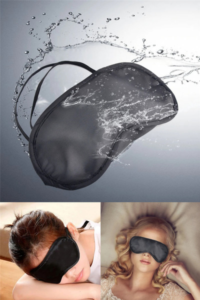 omilife Unisex Yıkanabilir Uyku Maskesi Işık Önleyici Siyah Göz Bandı