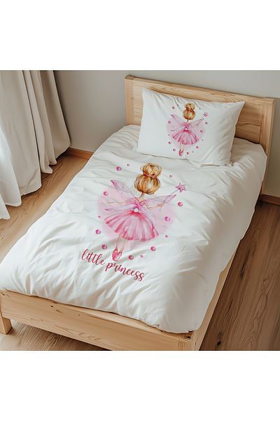Lilabio Little Pink Princess - Σετ Παπλωματοθήκη Μονό 100% Βαμβάκι (160x220 cm)