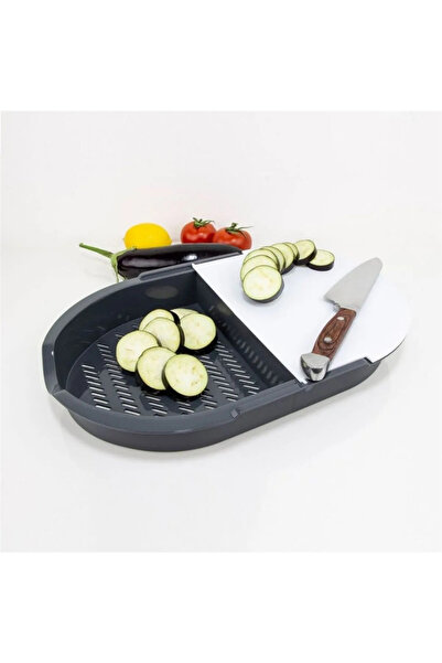 omilife Double Chamber Multifunctional Cutting Board Kitchen Helper Chopping Fruit, Vegetable and Food