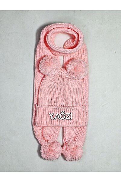 Meriç bebe Girls&Boys Thessaloniki Knitted Pompom Scarf Beanie Set 1-5 Years