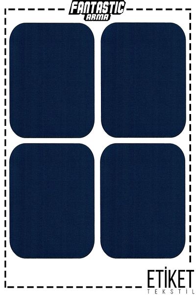 FANTASTIC ARMA Pack of 4 Iron-On Woven Arma Patch for Clothes & Clothes (Dark Blue) Patch Easy Application