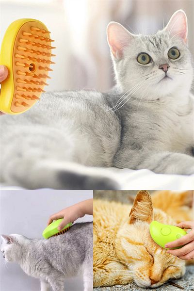 omilife Soft Silicone Steam Cat and Dog Washing Brush