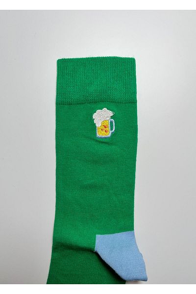 Rumon Cotton Beer Embroidered Unisex Socks