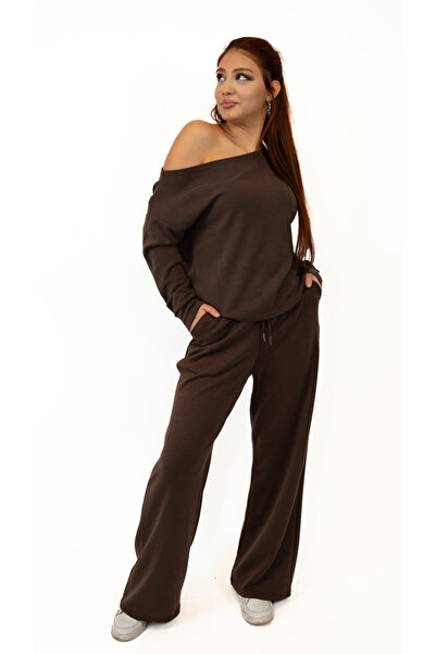 BUSEM Soft Textured, Modal Fabric, Low Shoulder Sweatshirt