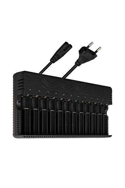 gaman 18650 Pil Şarj Cihazı 12li 6400mah 3.7 4.2v 220volt destekli