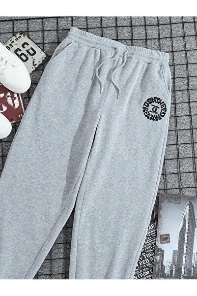 De Carte Dont Need Reason Printed Basic Seasonal Knitted Sweatpants