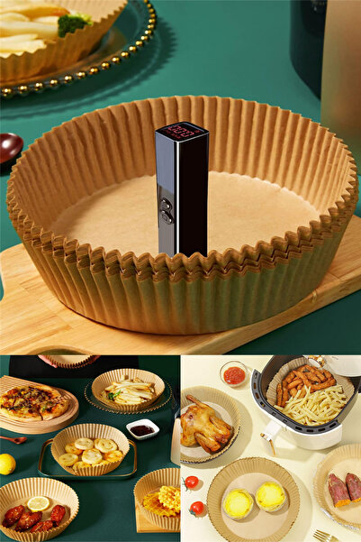 omilife 50 قطعة من ورق الخبز Airfryer - نموذج دائري للمقلاة الهوائية، خالي من...