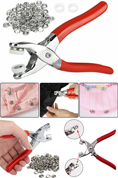 omilife Metal Çıt Çıtlı Düğme Pensesi Ve Düğme Aparatları Gömlek, Elbise Kıyafet Düğme Aparatı