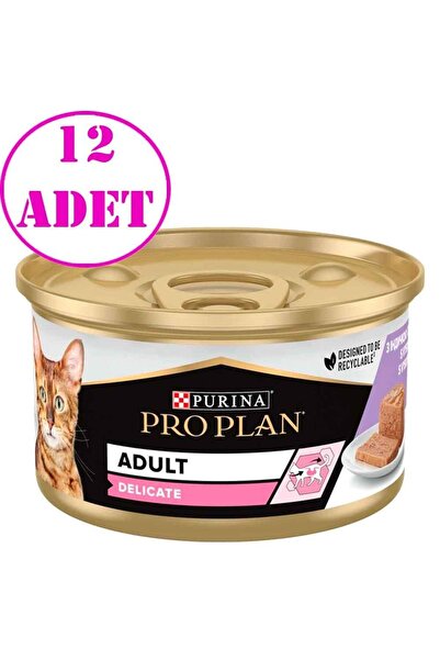 Pro Plan Proplan Kedi Konservesi Delicate Hindili 85 gr 12 Ad