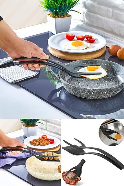 omilife Practical Fireproof Non-Stick Hard Plastic Tongs Spatula Kitchen Food Serving Spatula