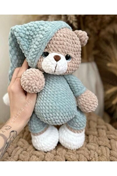 bengovil dekoratif Amigurumi oyuncak örgü uyku arkadaşı ayı