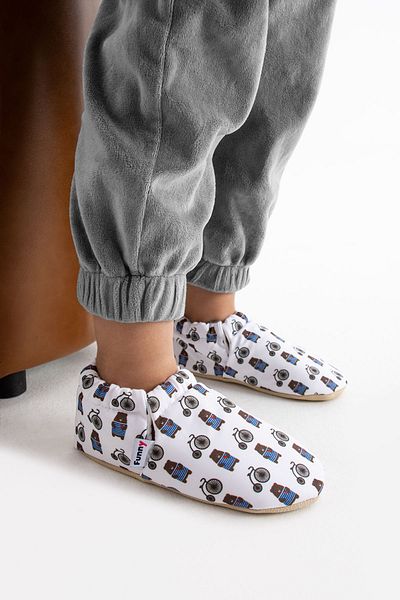 Funny Baby Organic Baby Booties - Non-Slip Sole, Soft Cute, Figured Comfortable Flexible