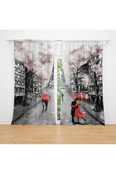 Erays Home Париж Ейфель з цифровим принтом, 2-стулкова штора для вітальні
