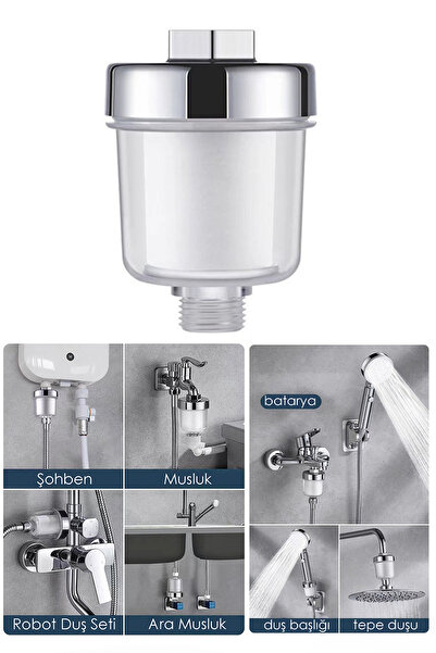 KUSTAR Su Arıtma Filtresi – Duş ve Banyo İçin Kireç ve Partikülleri Arındıran...