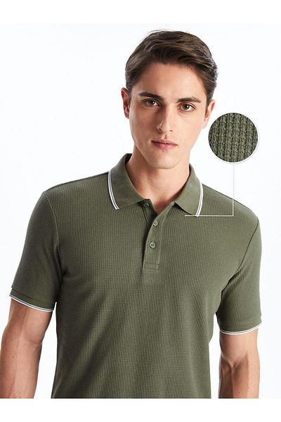 LC Waikiki Ανδρικό κοντομάνικο μπλουζάκι SOUTHBLUE Polo Neck