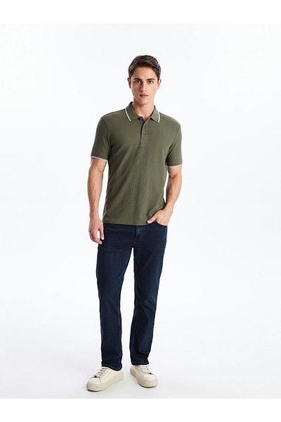 LC Waikiki Ανδρικό κοντομάνικο μπλουζάκι SOUTHBLUE Polo Neck