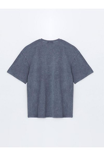 LC Waikiki Tricou bărbătesc din bumbac pieptănat cu mânecă scurtă și cu gâtul turnat XSIDE