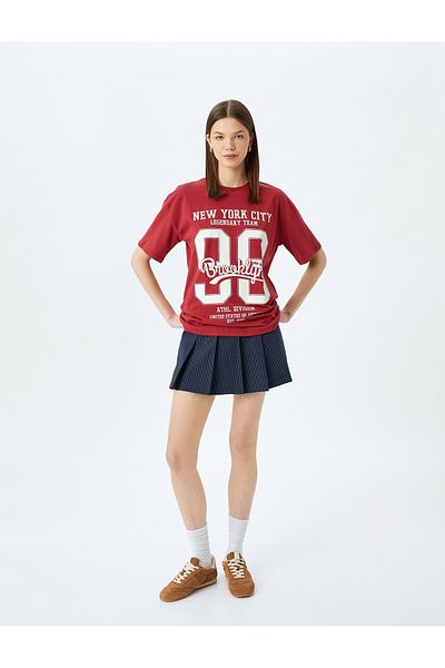 Koton bordeux Printed T-Shirt