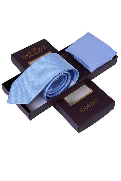 Exve Exclusive Set de batiste cu cravată cadou Blue Bird Eye