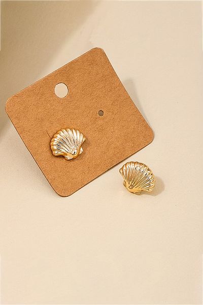 Glaren Minimal Seashell Gold Color Women's Earrings