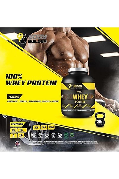 Body Builder 100% Whey Protein, Coffee, 4 LB