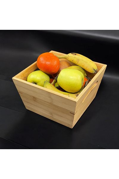 YzHome Bamboo Fruit Holder Baggy Bowl Presentation Holder Bakery Organizer Basket 20*12cm