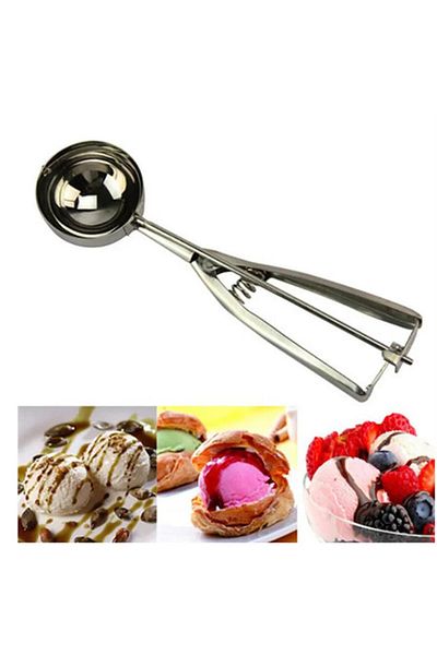 omilife Stainless Steel Ice Cream Spoon - Halva Cookie Shaping Presentation Scoop