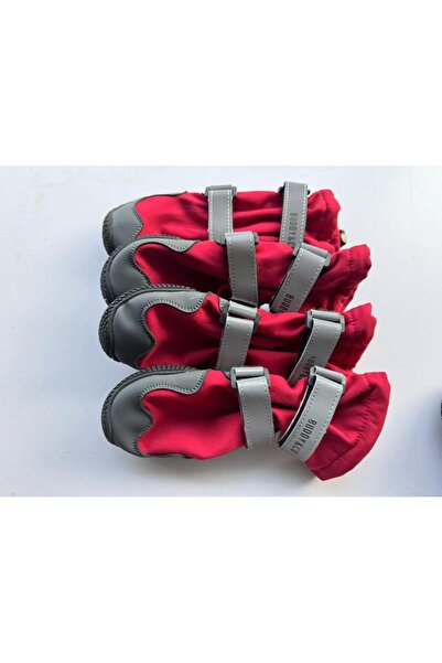 BUDDY&CO Buddy Co Monostone Profesyonel Köpek Su Geirmez Yağmur Botu Kırmızı No 7 7 Cm