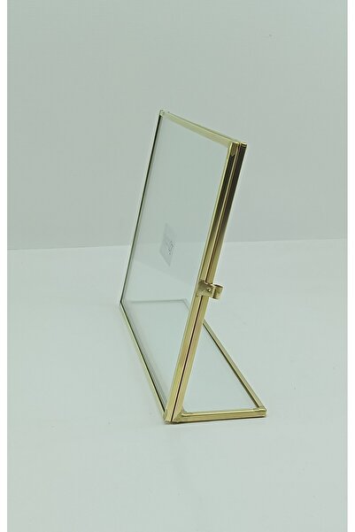 YıldızDesign 20cm x15cm yatay dekoratif  çift camlı pirinç resim çerçevesi