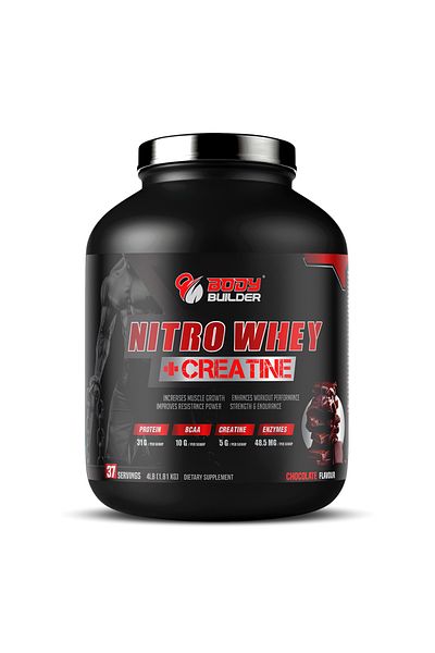 Body Builder Nitro Whey + Creatine, Chocolate, 4 LB