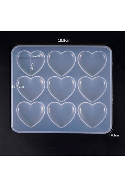 HOBİFLEX Epoxy Resin Silicone Mould Imported Nine Heart Figure Magnet Silicone Mould Hb45215 - 0006