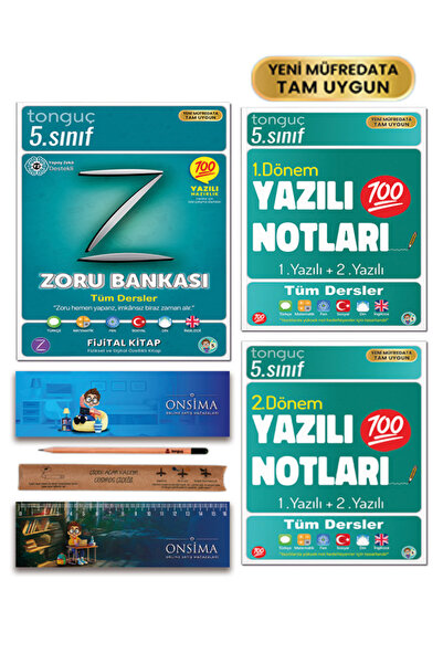 Tonguç Yayınları 5. Sınıf Zoru Bankası Tüm Dersler - 1 ve 2 Dönem Yazılı Notl...