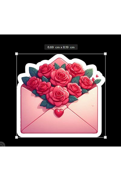 Hiras Dizayn 24Pcs Big Size Red Rose Pattern Gift Memo Card Thank You Note Card Sweetheart Note Flower Memo Cards