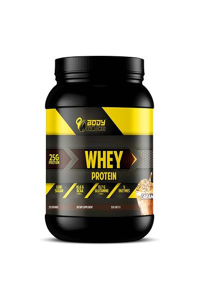 Body Builder Whey Protein, Latte Caramel, 2 LB