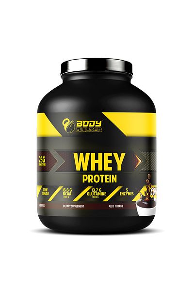 Body Builder 100% Whey Protein, Coffee, 4 LB