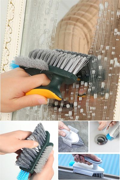omilife Hard Tip Cleaner V Shaped Scrubbing Cleaning Brush Practical Cleaning Brush