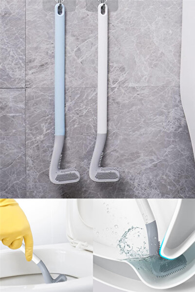 omilife Golf Tasarımlı Silikon Uçlu Wc Fırçası Pratik Tuvalet Temizleme Sopası