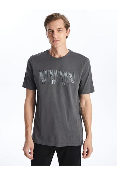 LC Waikiki LCWAIKIKI Classic Crew Neck Short Sleeve Printed Combed Cotton Men's T-Shirt