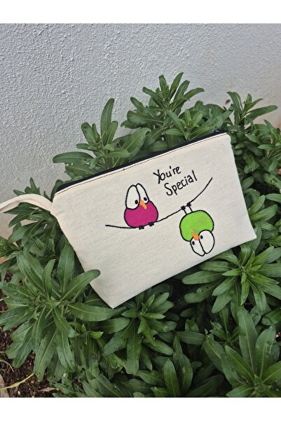 Handream Makeup/Handbag with Embroidery "You Are Special/Special"