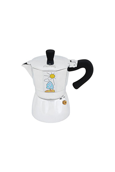 Genel Markalar Alüminyum Espresso Kahve Makinesi Moka Pot 240 ml - Desenli, G...