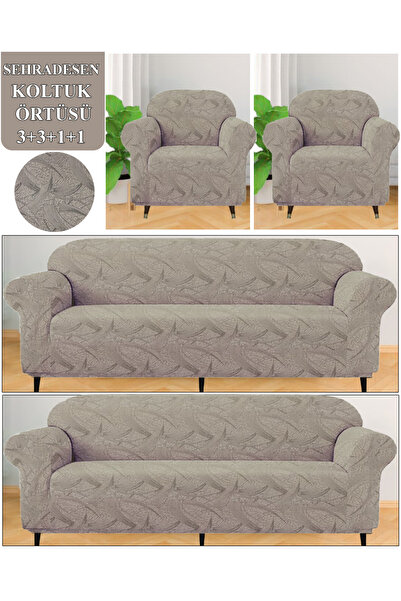 upmall Koltuk Örtüsü Takımı Çekyat-kanepe Kılıfı Takımı 3 3 1 1 Yıkanabilir Streçli Lastikli Esnek