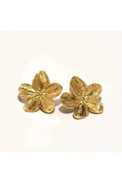 Fashionjewelery Gold Flower Earrings