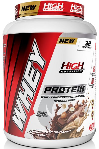 High Nutrition 960 G Whey Protein with Chocolate and Hazelnut Flavor - 24 grams, 32 Servies