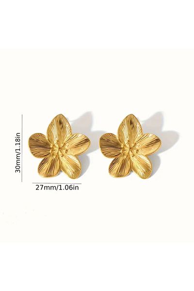 Fashionjewelery Gold Flower Earrings