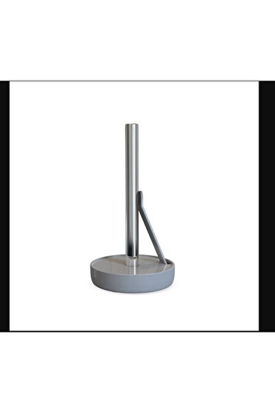 esdekor Gray Aluminum Kitchen Towel Holder - Counter Top, Plastic 1 Piece