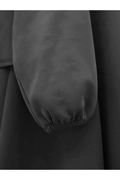 Modamorfo Scuba Suit with Bow Detail and Skirt on the Front - Black