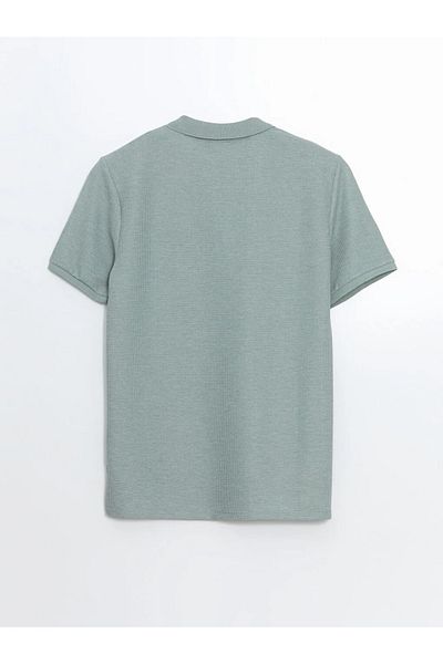 LC Waikiki Ανδρικό μπλουζάκι με κοντό μανίκι SOUTHBLUE πράσινο γιακά πόλο