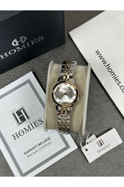 Homies ساعة يد نسائية بسوار مزدوج اللون بقرص من حجر الرغيف الفرنسي مع ضمان لم...