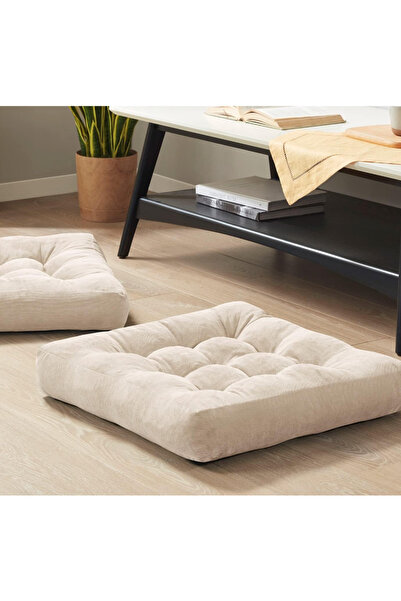 FABRİCAHOME Dekoratif Rual Yer Oturma & Paleti Minderi 55x55x10 cm Yoga Minde...