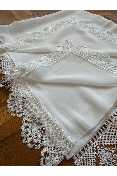 TUTUYA TEXTIL Ready-Made Embroidered Prayer Shawl Prayer Cover Mevlit Cover